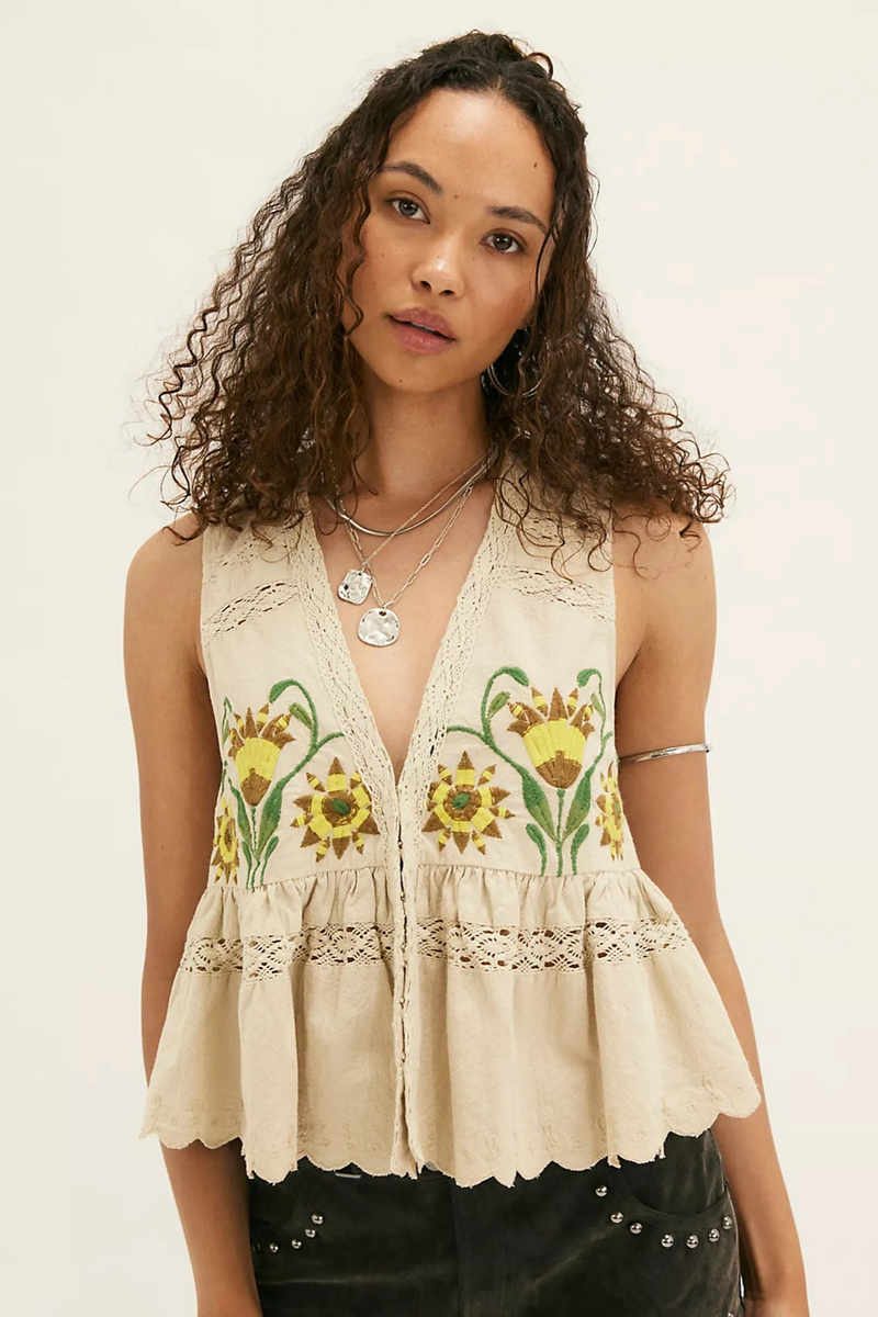 FREE PEOPLE Bali Vine Whispers Top Oat Combo Womens Clothing free-people-bali-vine-whispers-top-oat-combo-womens-clothing