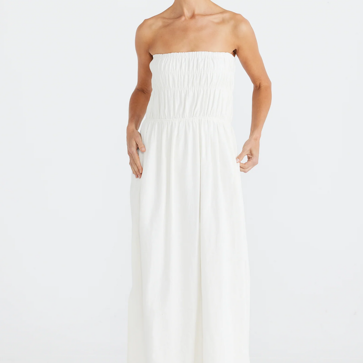 BRAVE + TRUE - Isabella Dress in White - Womens Clothing