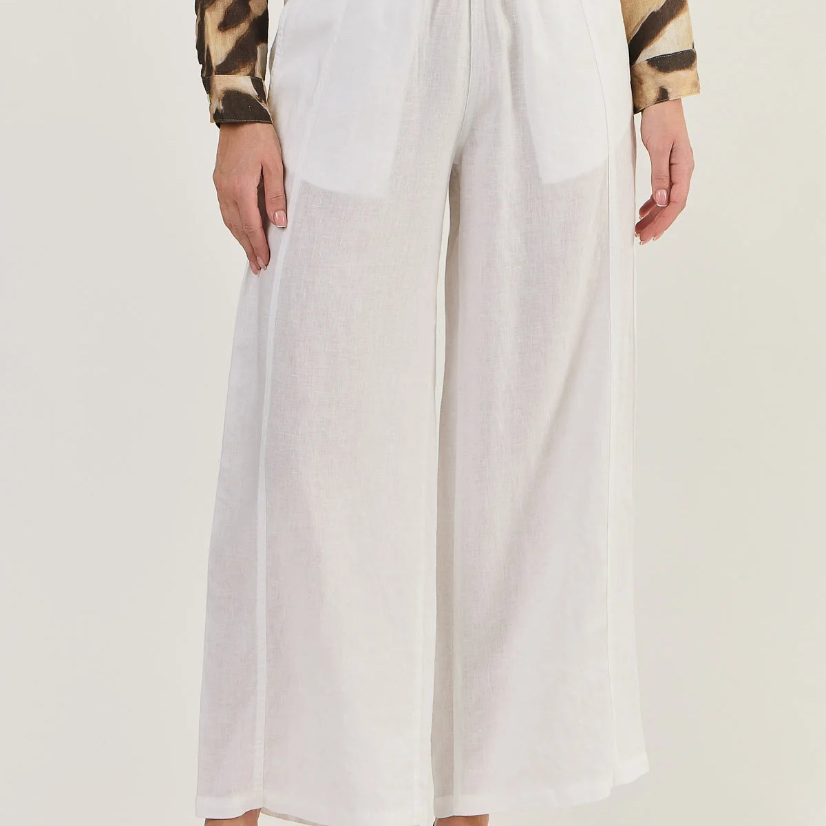 GA475 Linen Pant in White