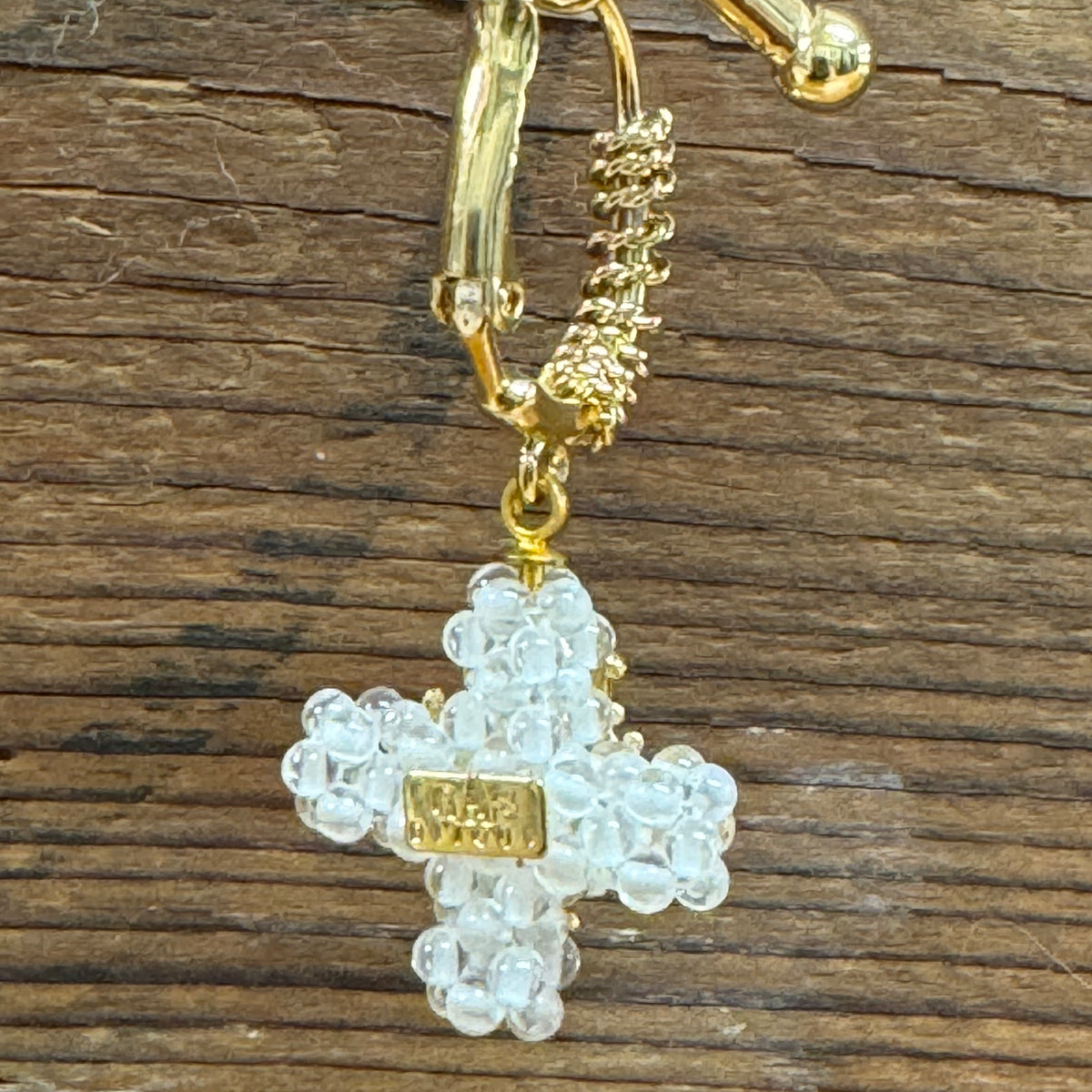 Tao Croix Perle Earrings in Gold / Clear Beads