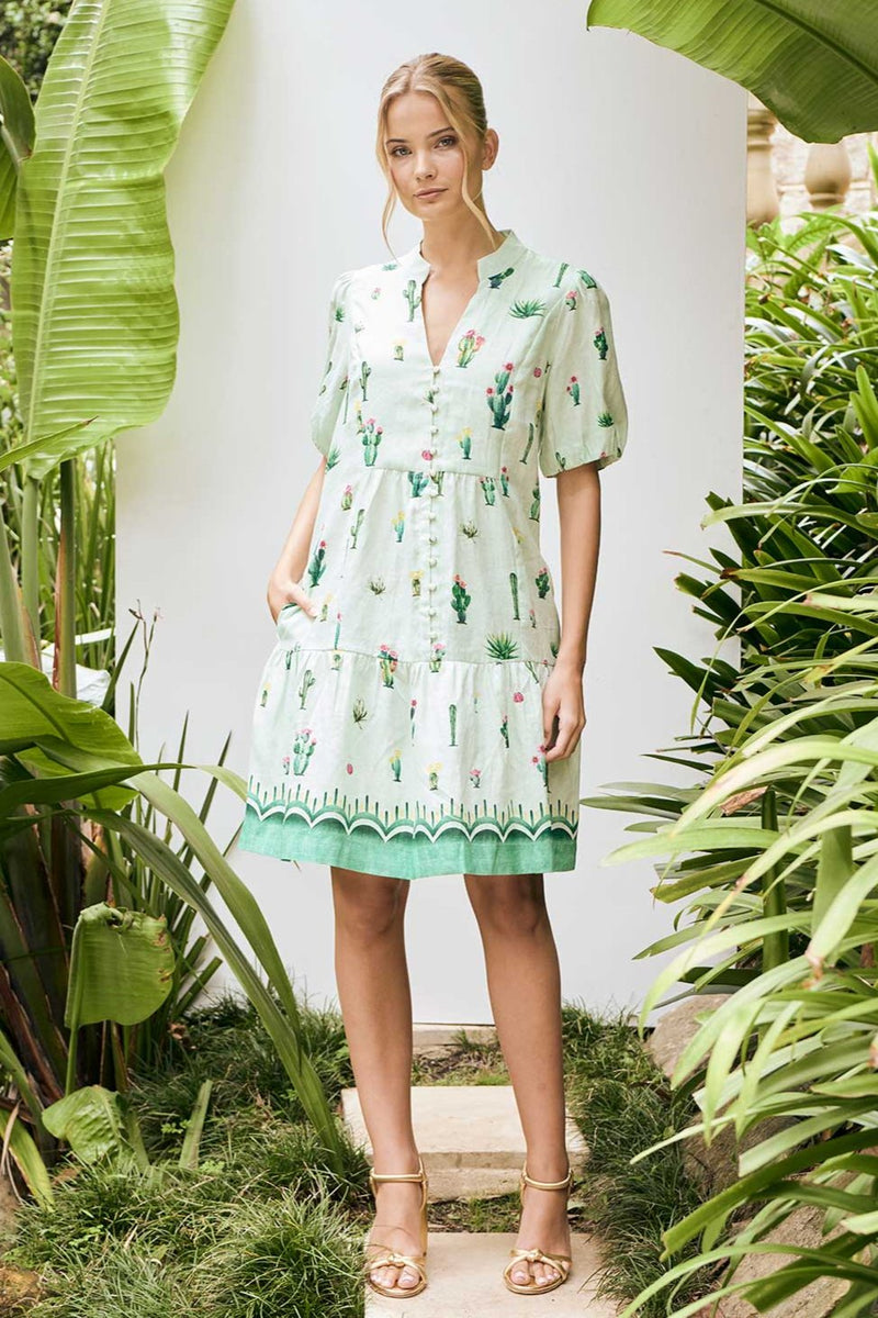 The Dreamer Label - Layla Cactus Dress - Women's Clothing - new arrivals hemp fabric shift green summer linen ELSHAM BOUTIQUE The Dreamer Label - Layla Cactus Dress - Women's Clothing - new arrivals hemp fabric shift green summer linen ELSHAM BOUTIQUE