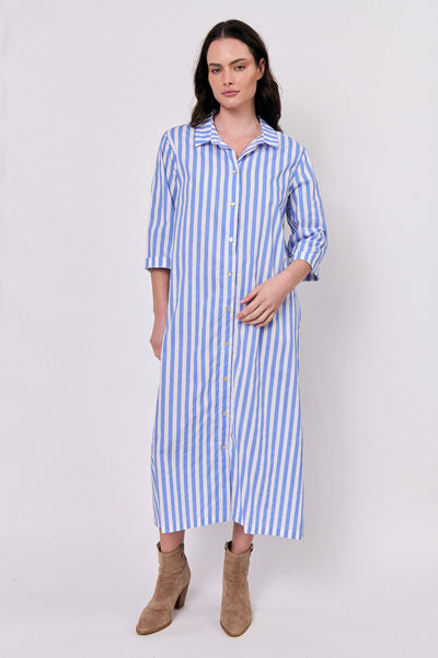 Namastai - Stripe Shirt Dress - womens clothing