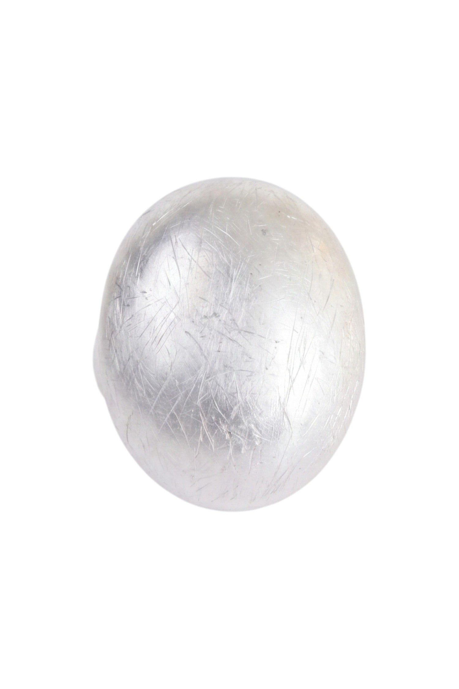 ELSHAM BOUTIQUE Nola Ring: silver statement ring with smooth domed face and brushed texture finish, modern sculptural design.