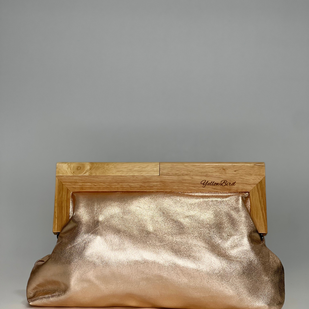 Rose Gold Leather (Large) Natural Frame Rose Gold Leather (Large) Natural Frame