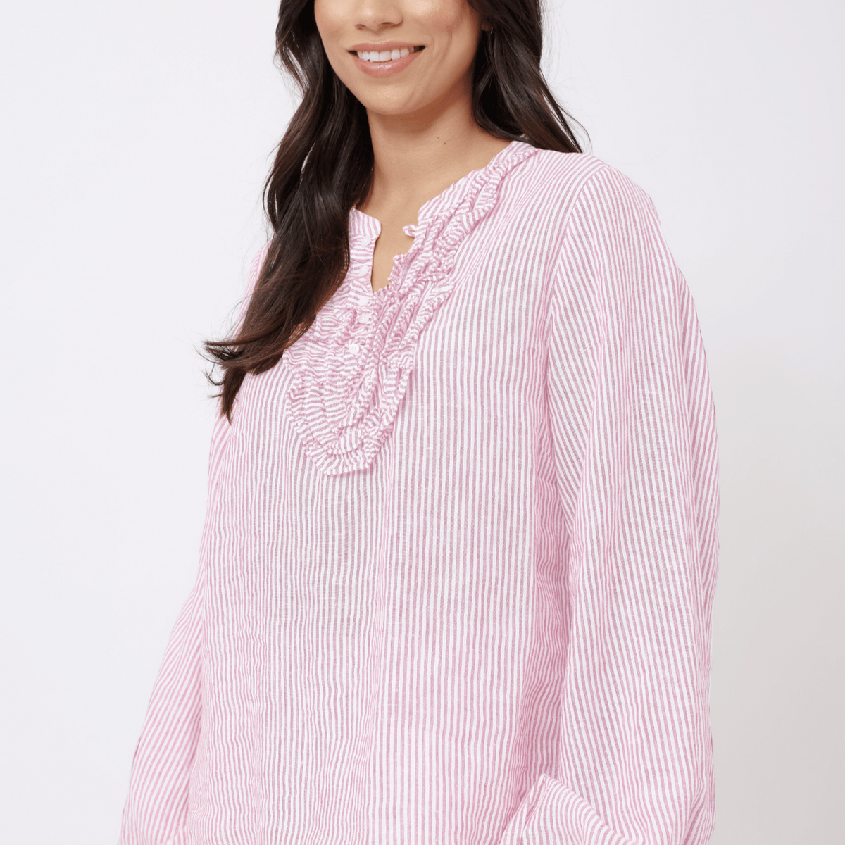 Keira Shirt in Pink Stripe Keira Shirt in Pink Stripe