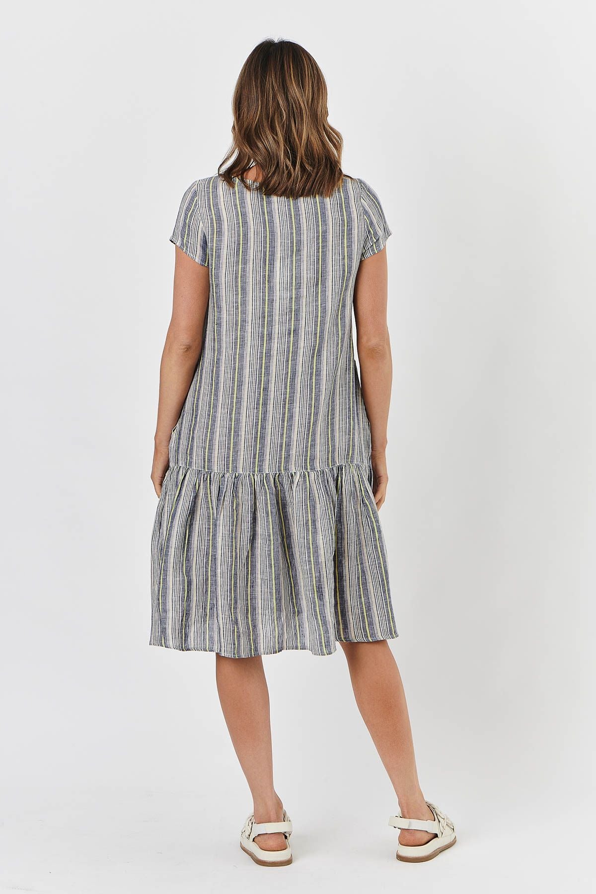 GA453 Linen Dress in Naval Gazing GA453 Linen Dress in Naval Gazing