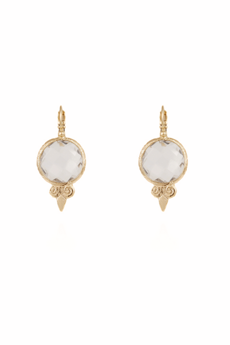 Aserti Earrings Gold in Crystal Aserti Earrings Gold in Crystal
