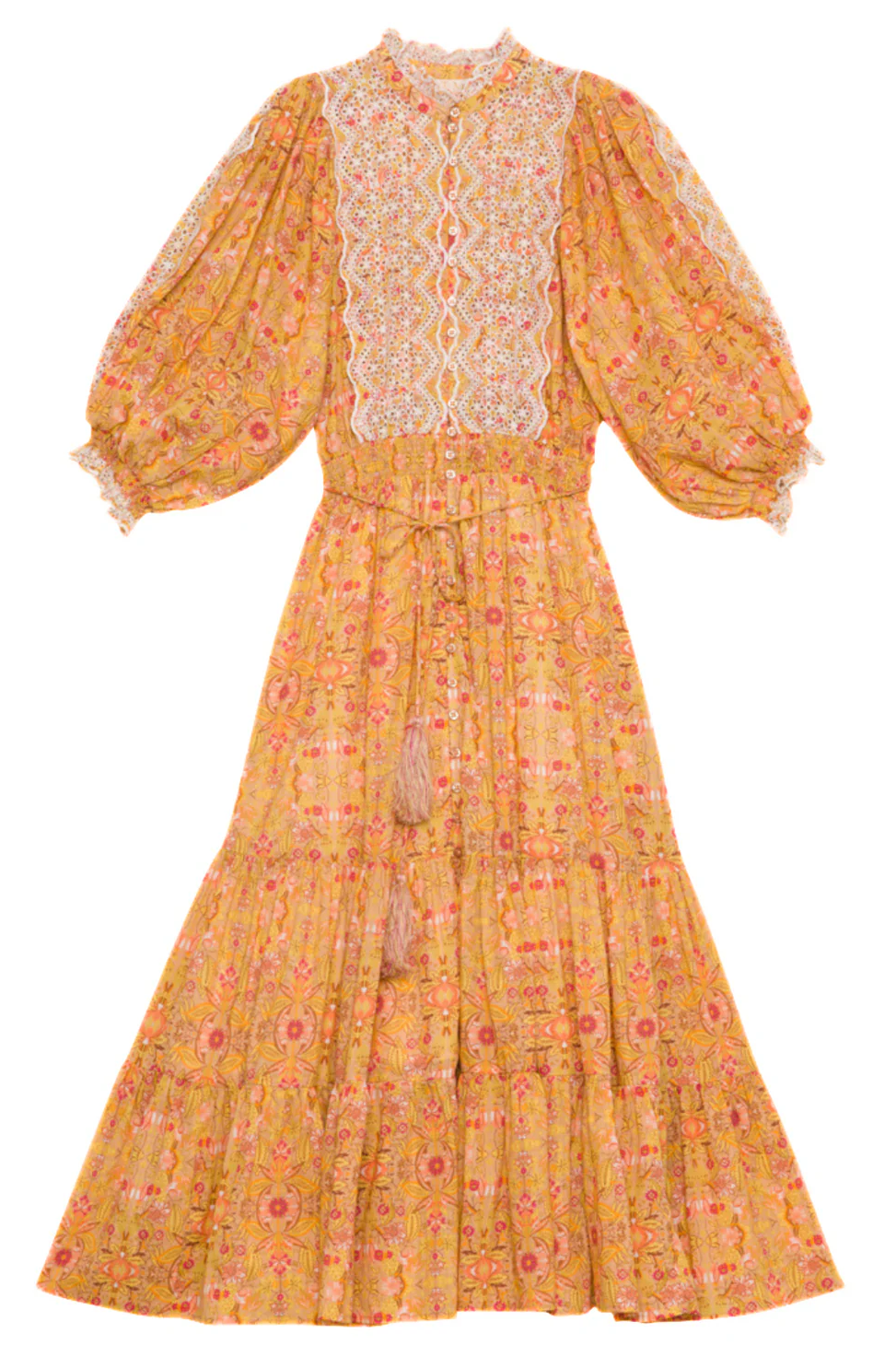 Cotton Slub Midi Dress in Wallpaper Cotton Slub Midi Dress in Wallpaper