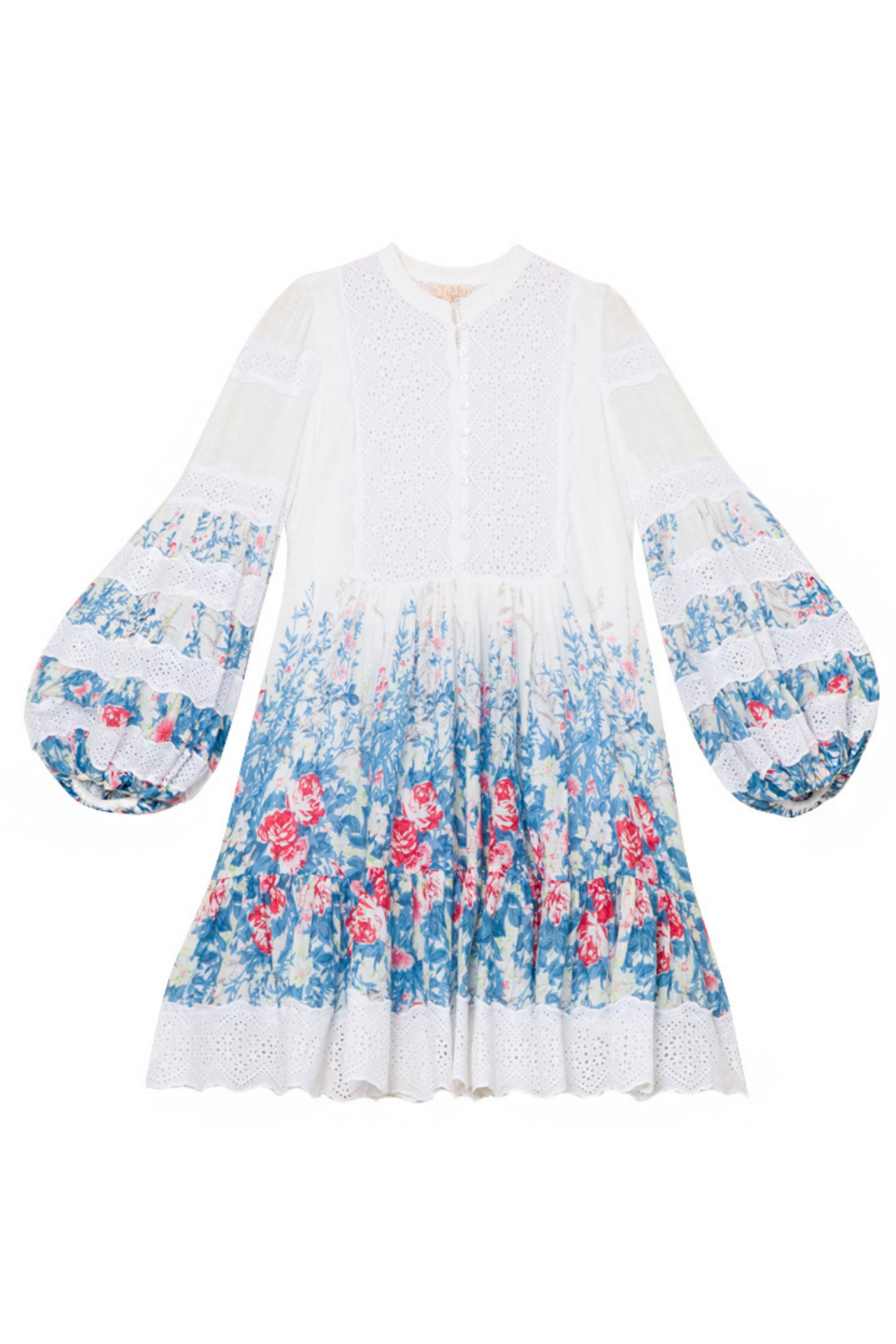 Cotton Slub Shift Dress in Blue Field Cotton Slub Shift Dress in Blue Field