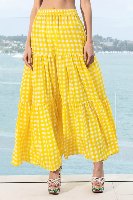 Ballet Checker Skirt in Yellow Ballet Checker Skirt in Yellow