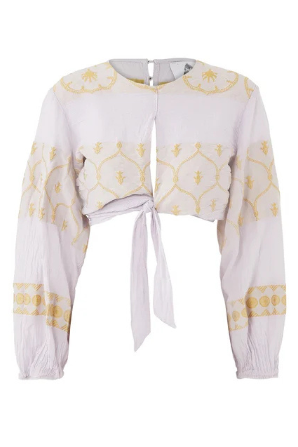 Zakar Cropped Tie Top in Basiliko Lilac Zakar Cropped Tie Top in Basiliko Lilac