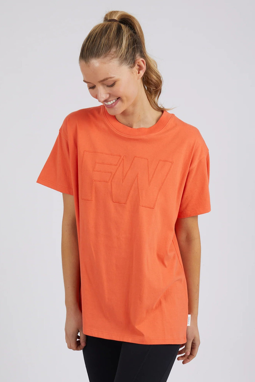 Fw Embroidery Tee Orange Fw Embroidery Tee Orange