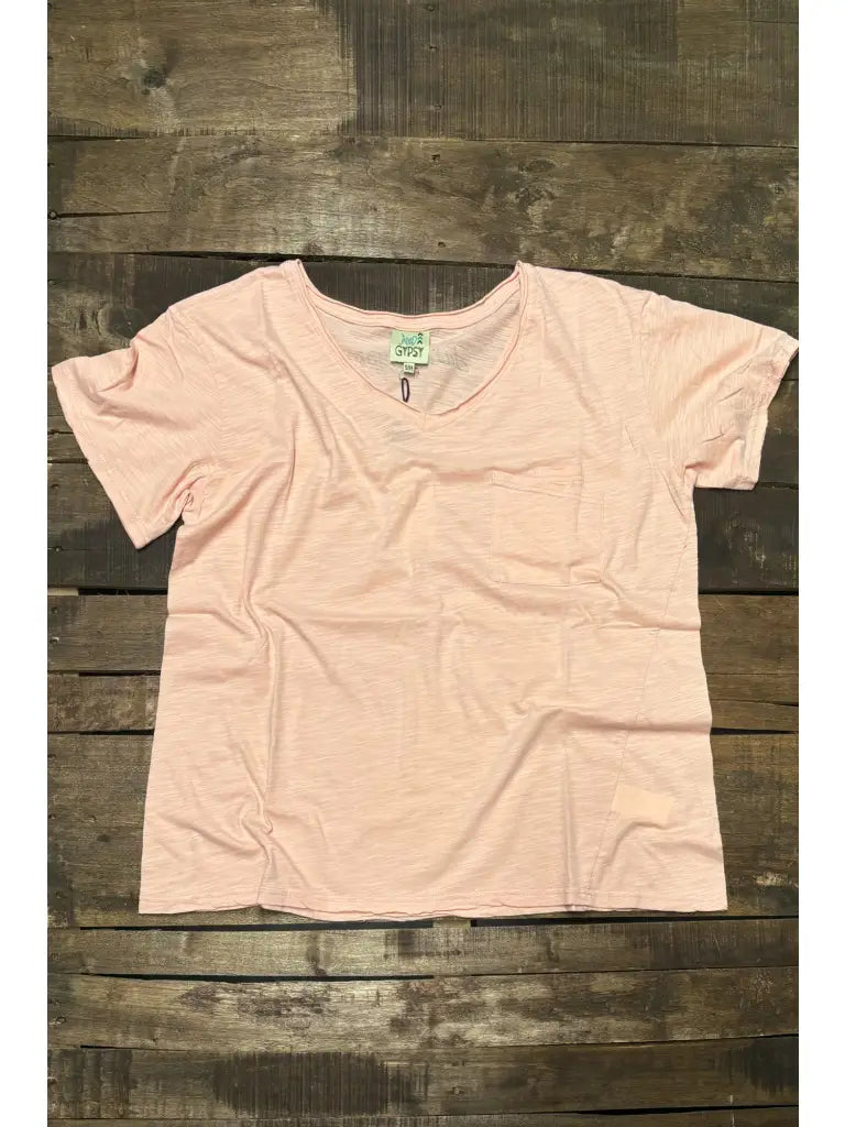 Moon Dance V-Neck Tee in Blush Moon Dance V-Neck Tee in Blush