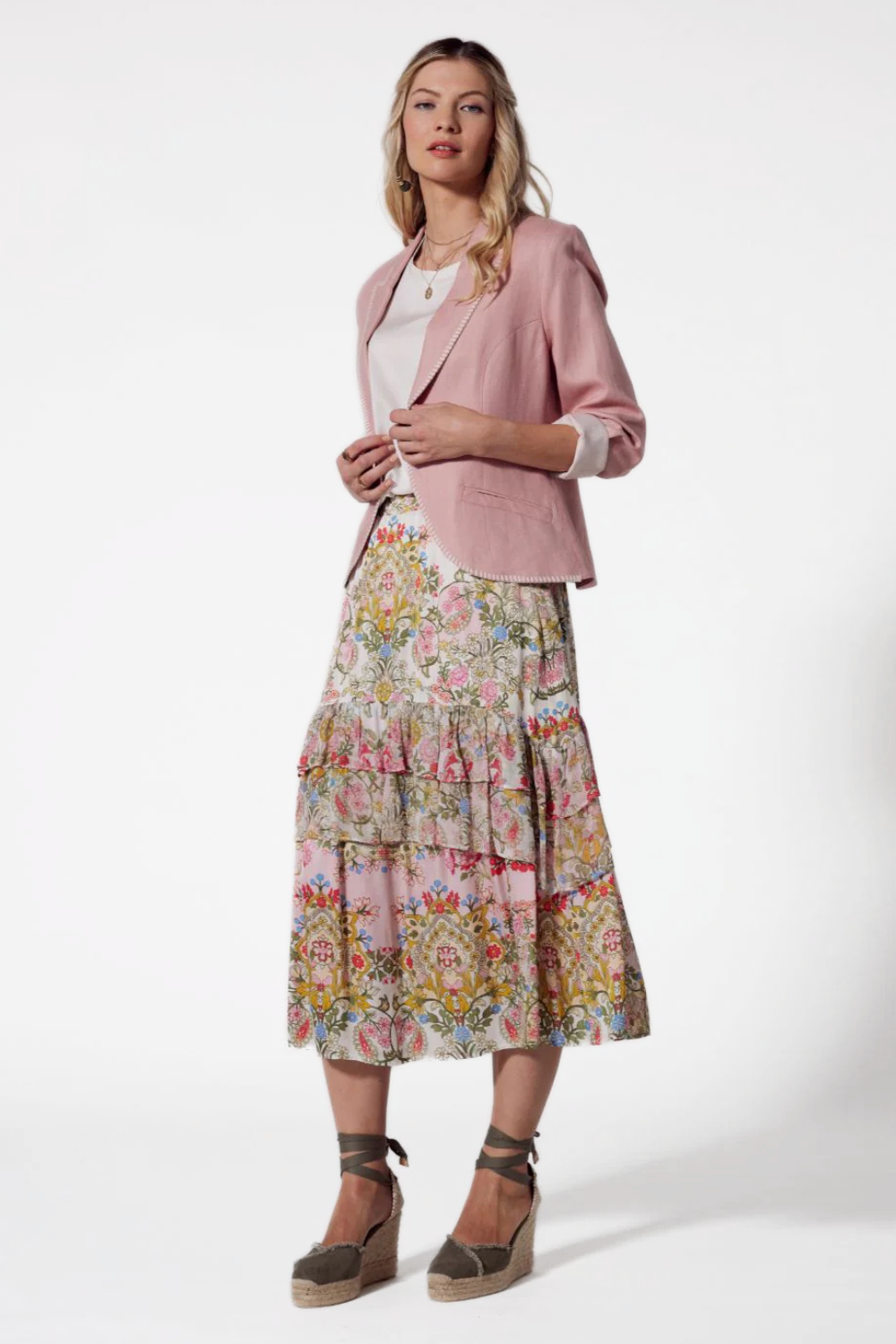 Siena Skirt in Blush Multi Siena Skirt in Blush Multi