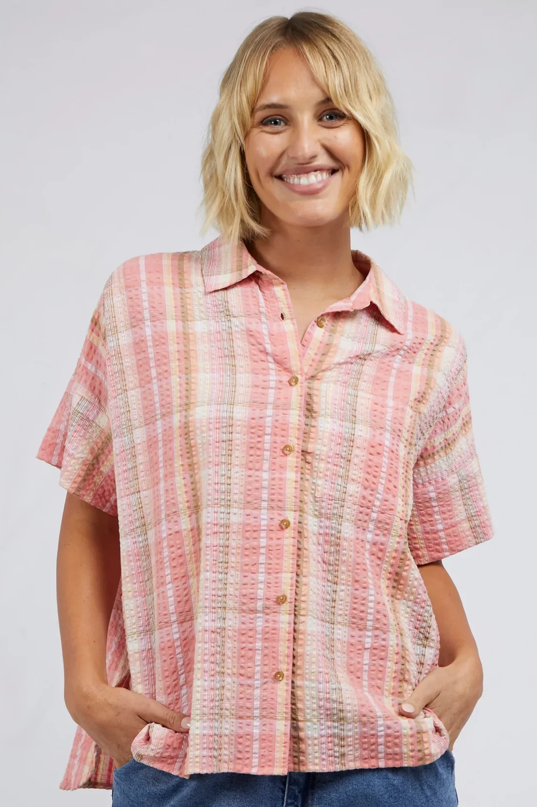 Dawn Shirt in Pink Check Dawn Shirt in Pink Check