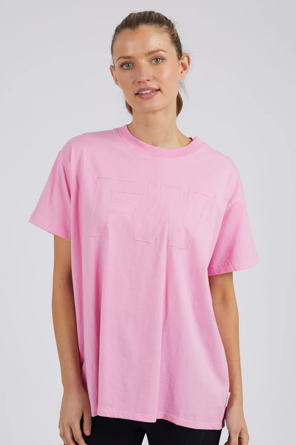 Fw Embroidery Tee Pink Fw Embroidery Tee Pink