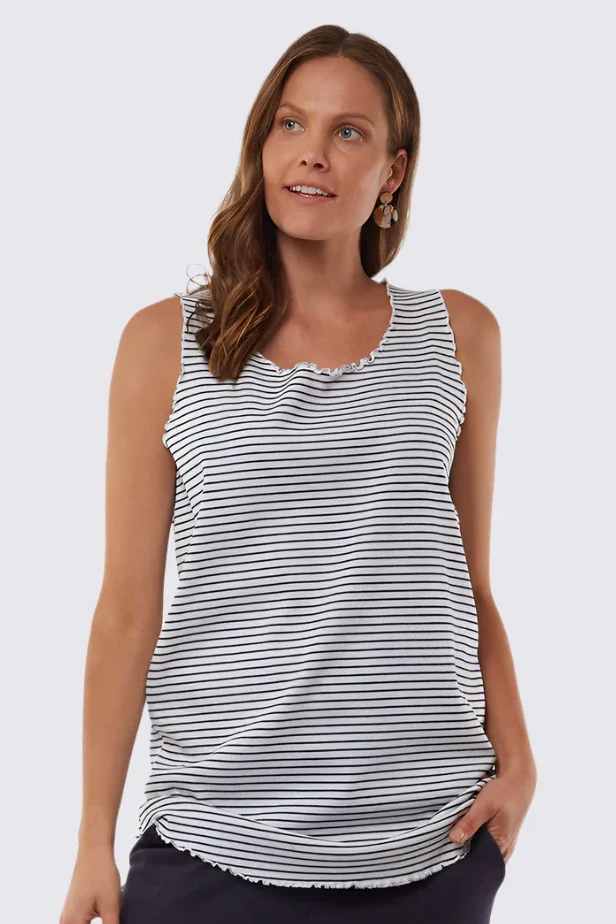 Lottie Layer Tank in White Lottie Layer Tank in White