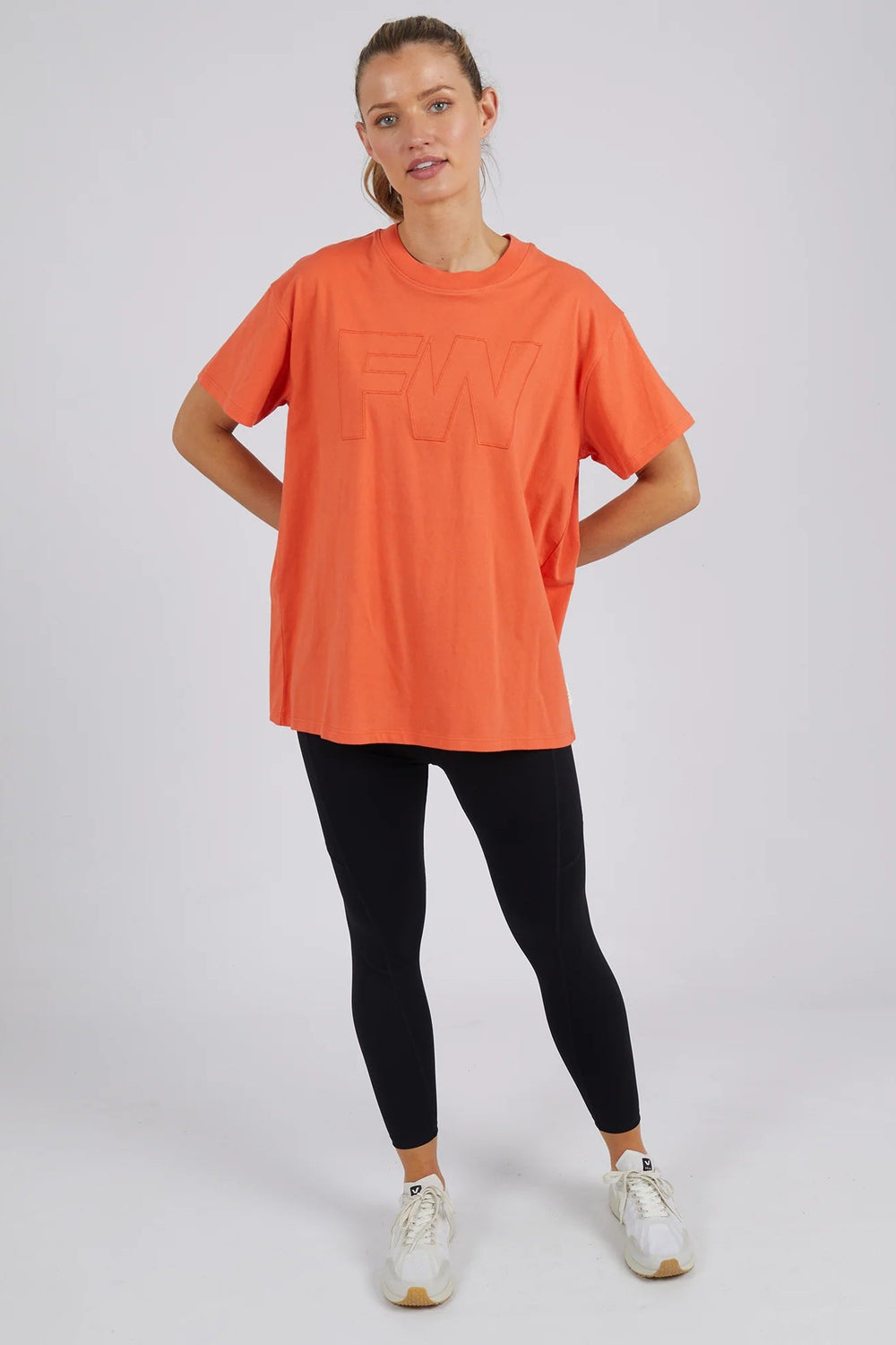 Fw Embroidery Tee Orange Fw Embroidery Tee Orange