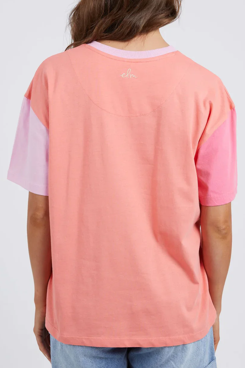 Cherry Block Tee in Peach Cherry Block Tee in Peach