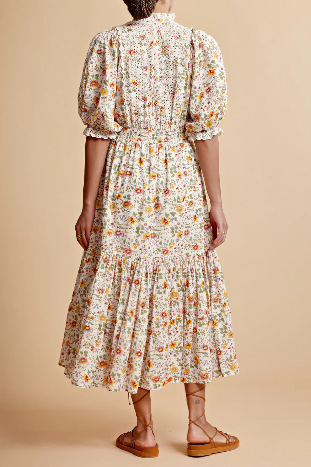 Cotton Slub Midi Dress in Delightful Cotton Slub Midi Dress in Delightful