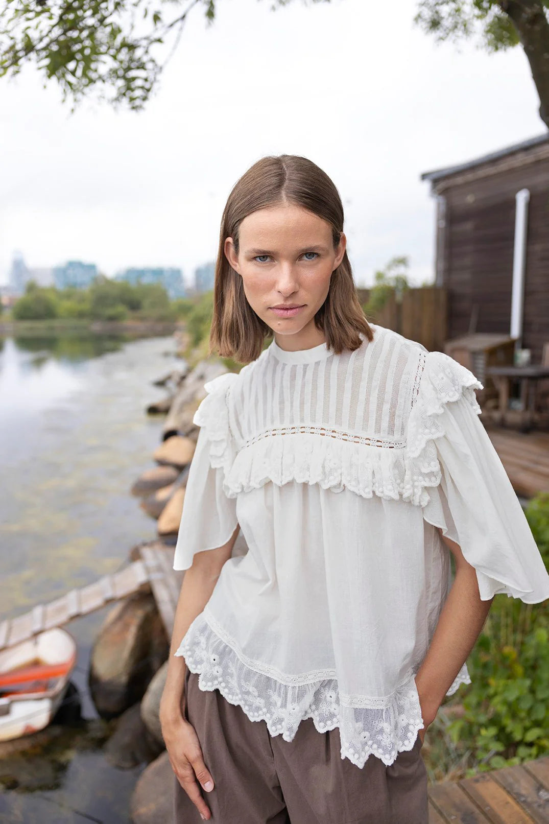 Gamma Blouse in Chalk Gamma Blouse in Chalk