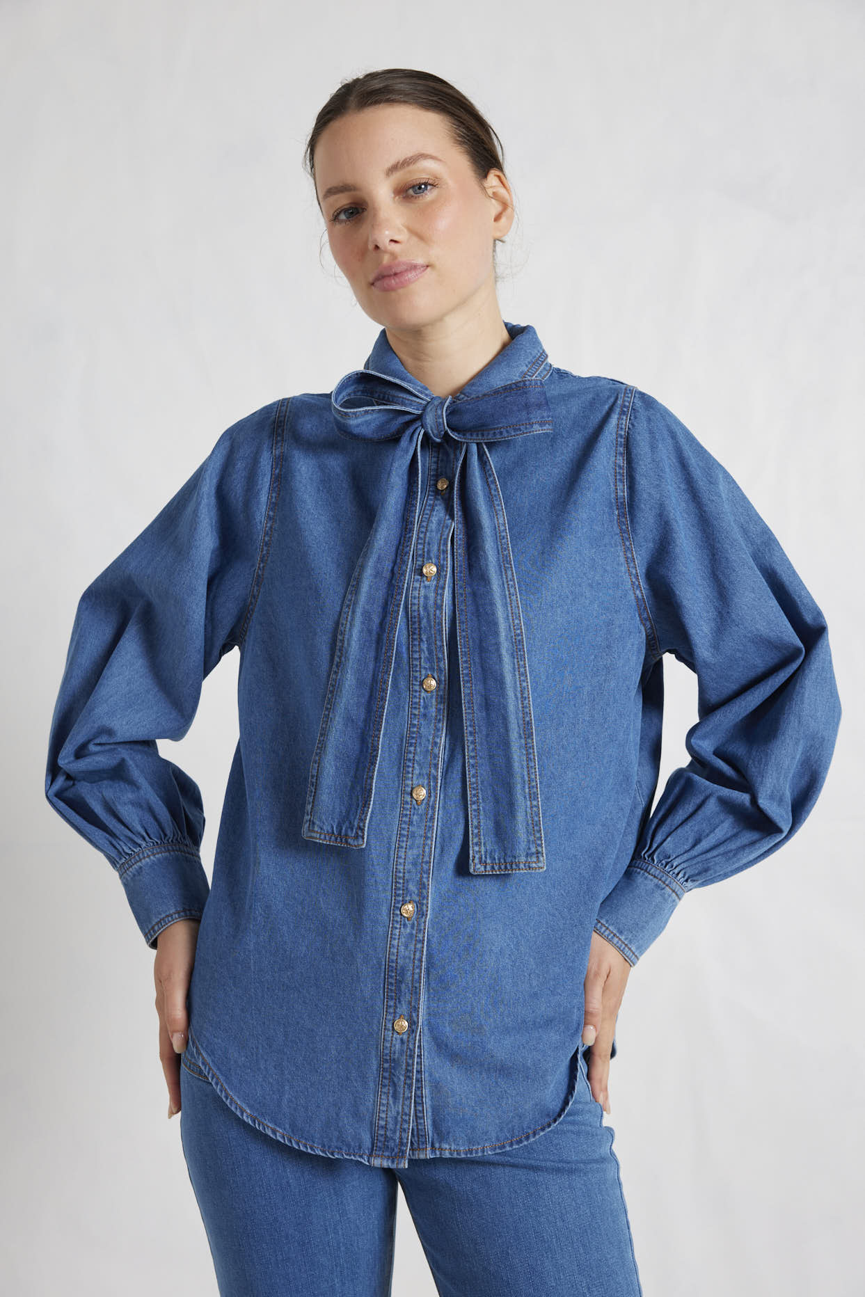 Annie Shirt in Blue Denim Wash Annie Shirt in Blue Denim Wash