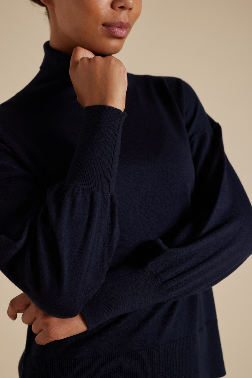 Opera Polo Knit in Neat Navy Opera Polo Knit in Neat Navy
