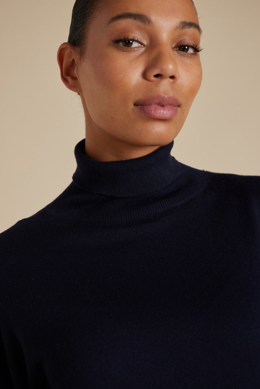 Opera Polo Knit in Neat Navy Opera Polo Knit in Neat Navy