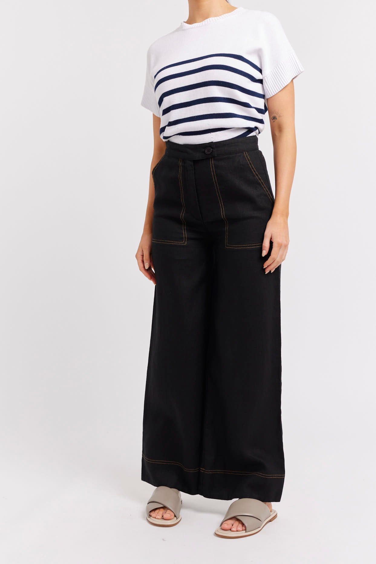 Clio Linen Pant in Black Clio Linen Pant in Black