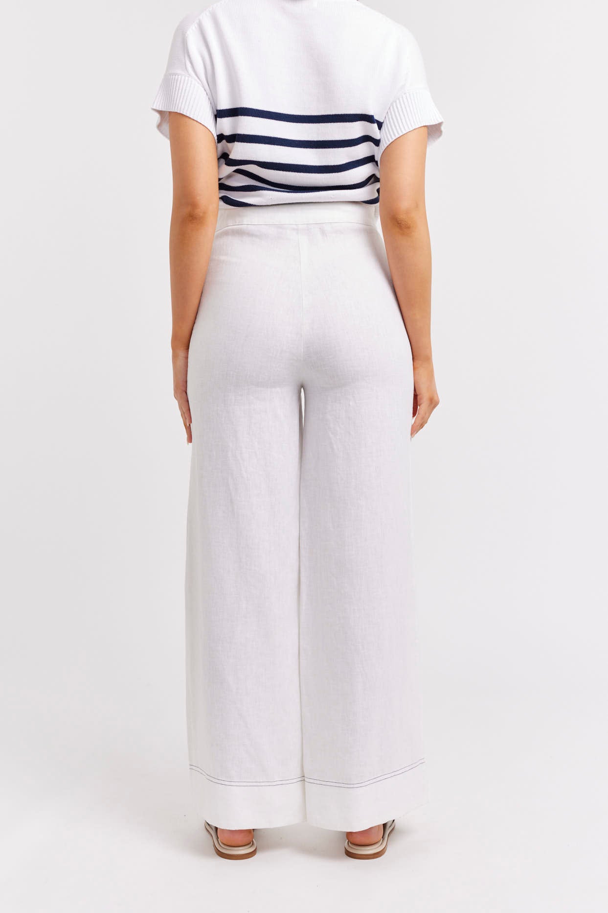 Clio Linen Pant in White Clio Linen Pant in White