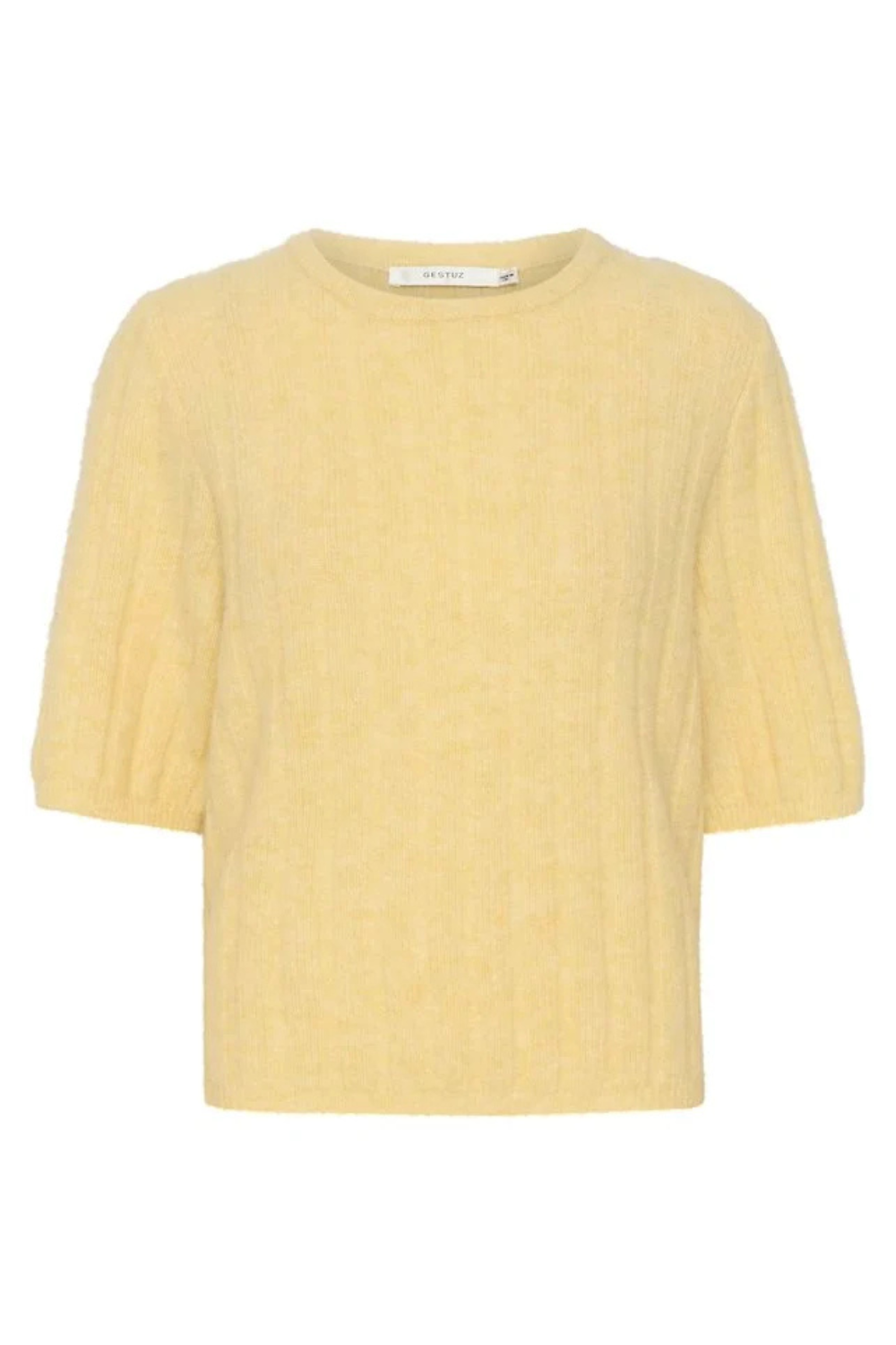 Alpha Short Sleeve Knit Tee in Flaxen Melange Alpha Short Sleeve Knit Tee in Flaxen Melange