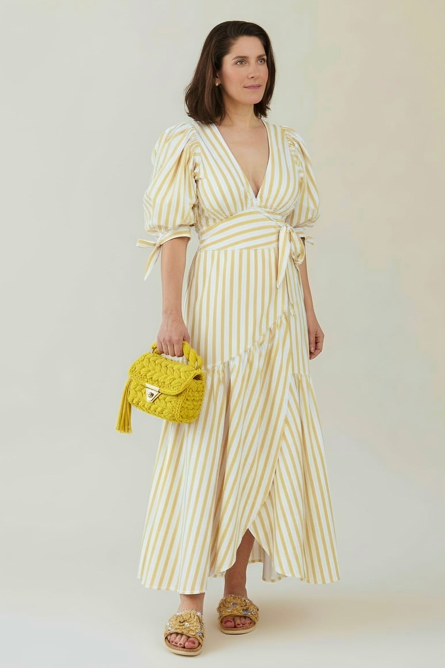 ArianaWrapDress_Yellow_WhiteSt