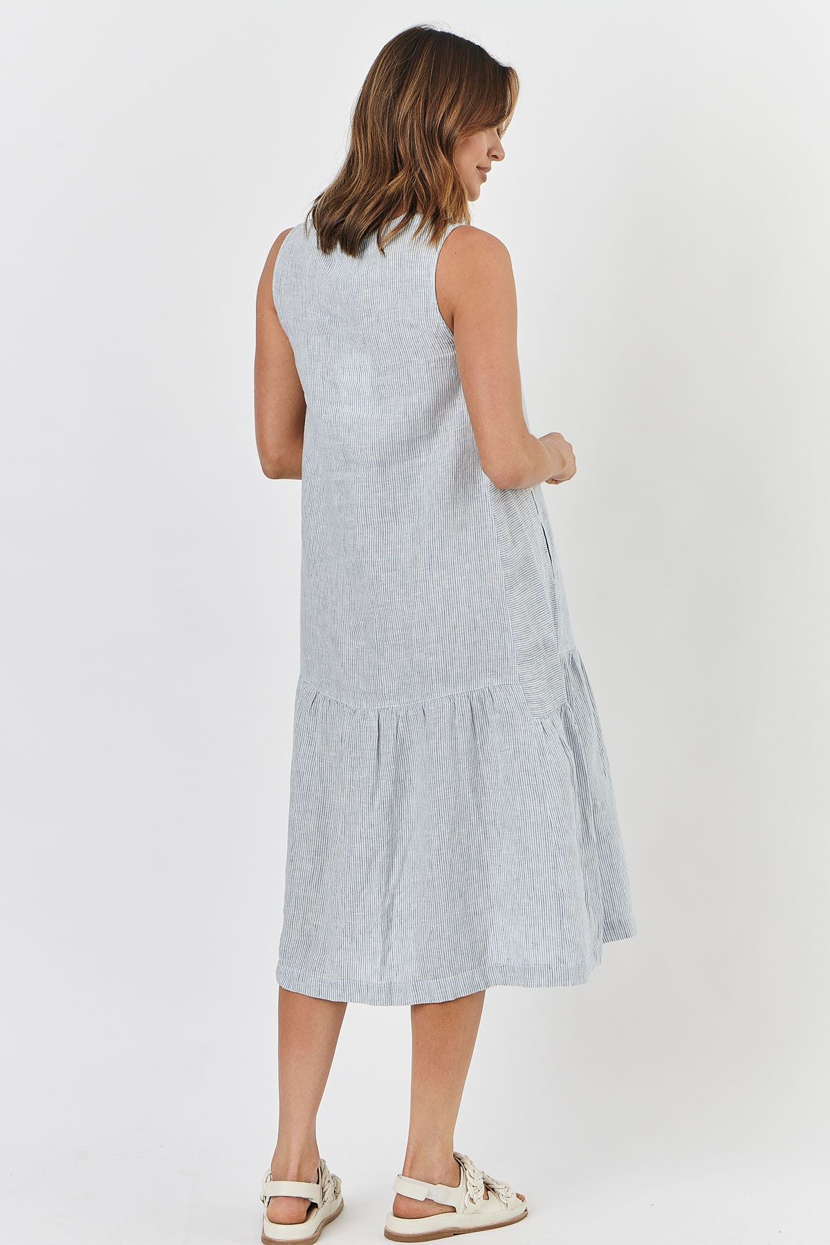 GA450 Linen Dress in Marine GA450 Linen Dress in Marine