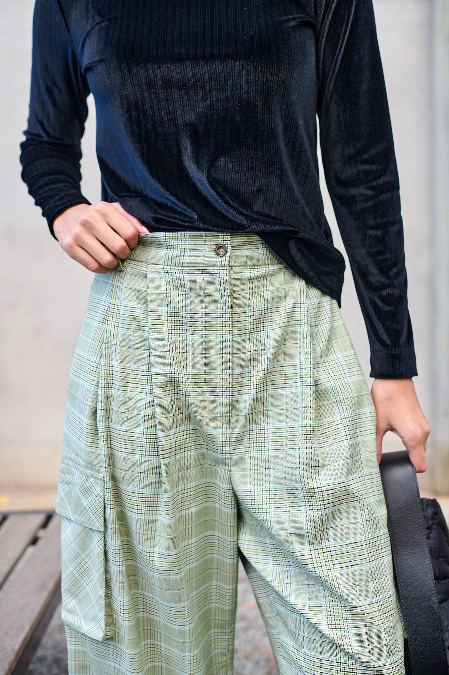 Marlowe Pant in Check Marlowe Pant in Check