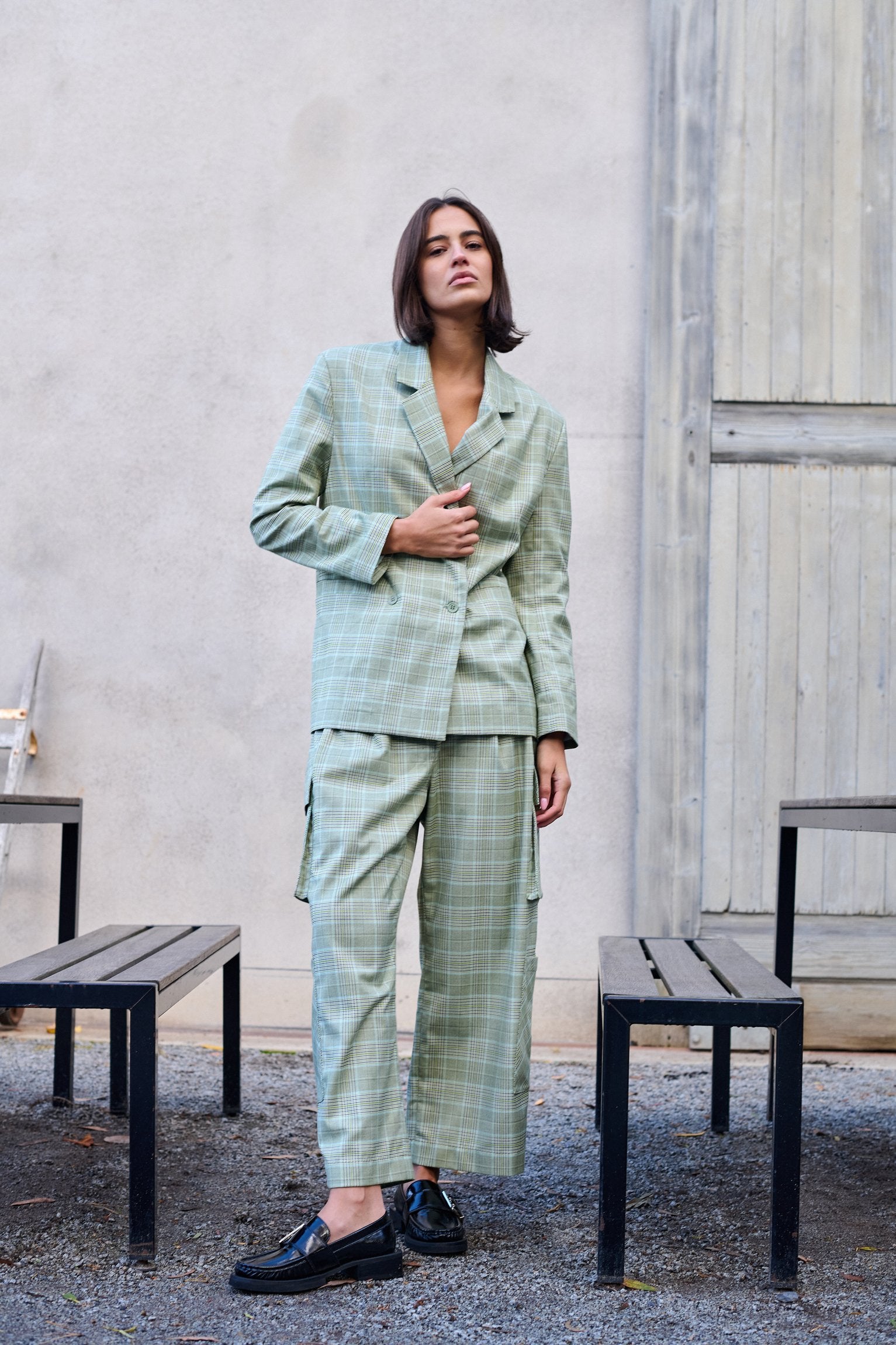 Marlowe Pant in Check Marlowe Pant in Check