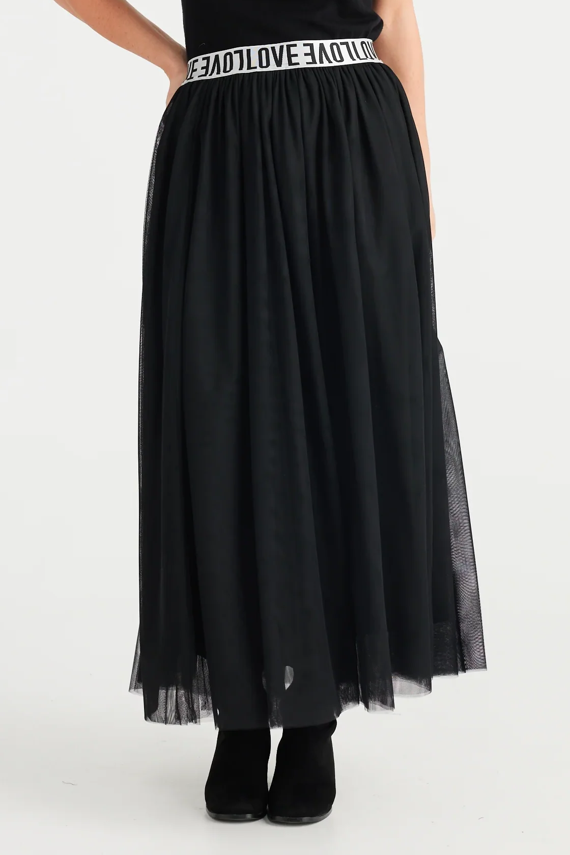 Brave + True - Carrie Skirt in Black with Love - Women's Clothing