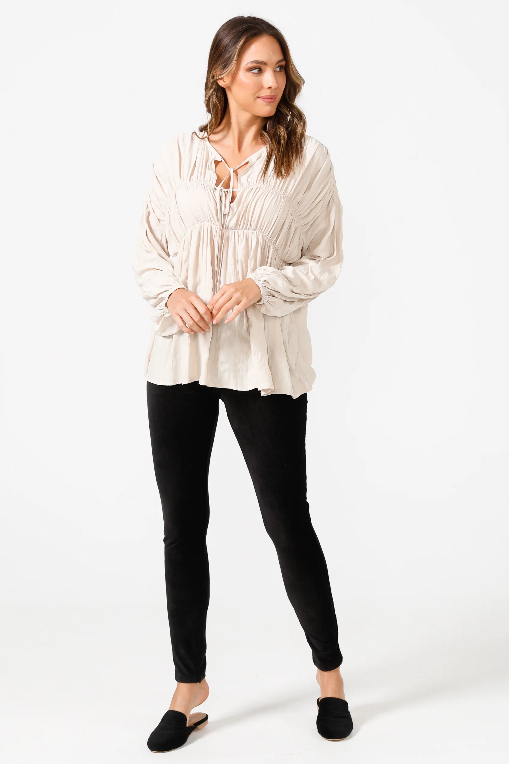 Arabella Shirt in Ecru Arabella Shirt in Ecru