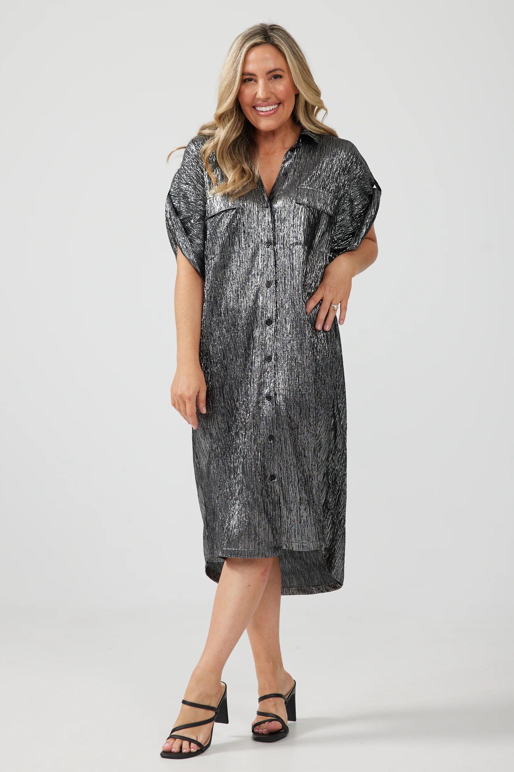 Destiny Overshirt in Black and Silver Destiny Overshirt in Black and Silver