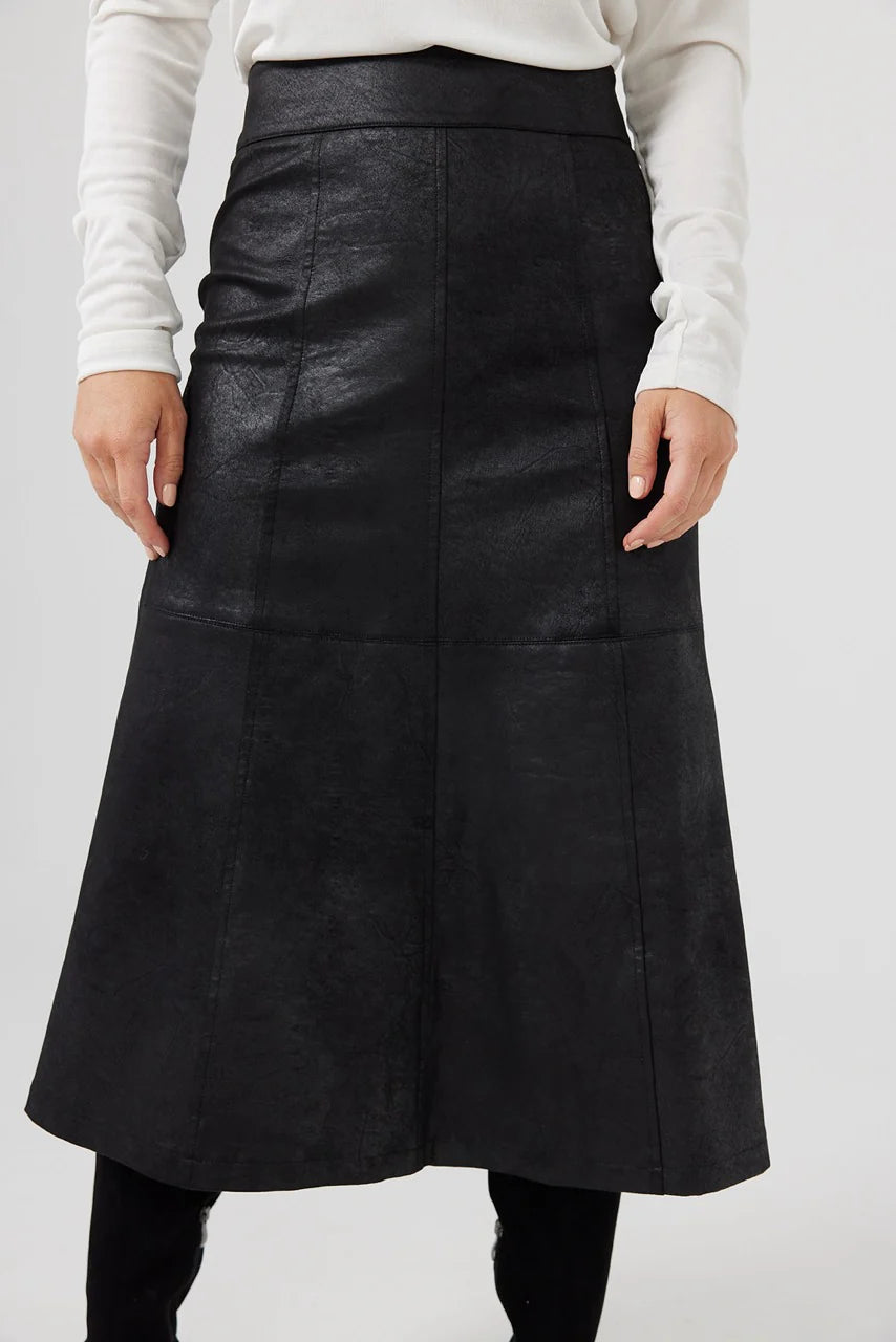 Matrix Midi Skirt in Black Wash Matrix Midi Skirt in Black Wash