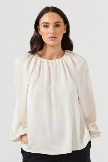 In Motion Top Ivory Satin In Motion Top Ivory Satin