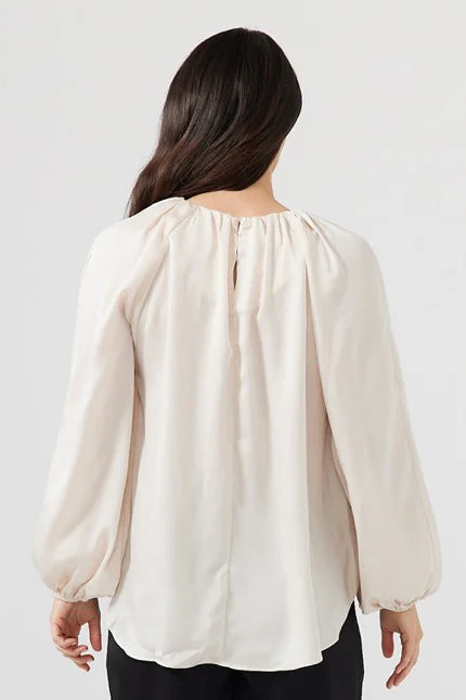 In Motion Top Ivory Satin In Motion Top Ivory Satin