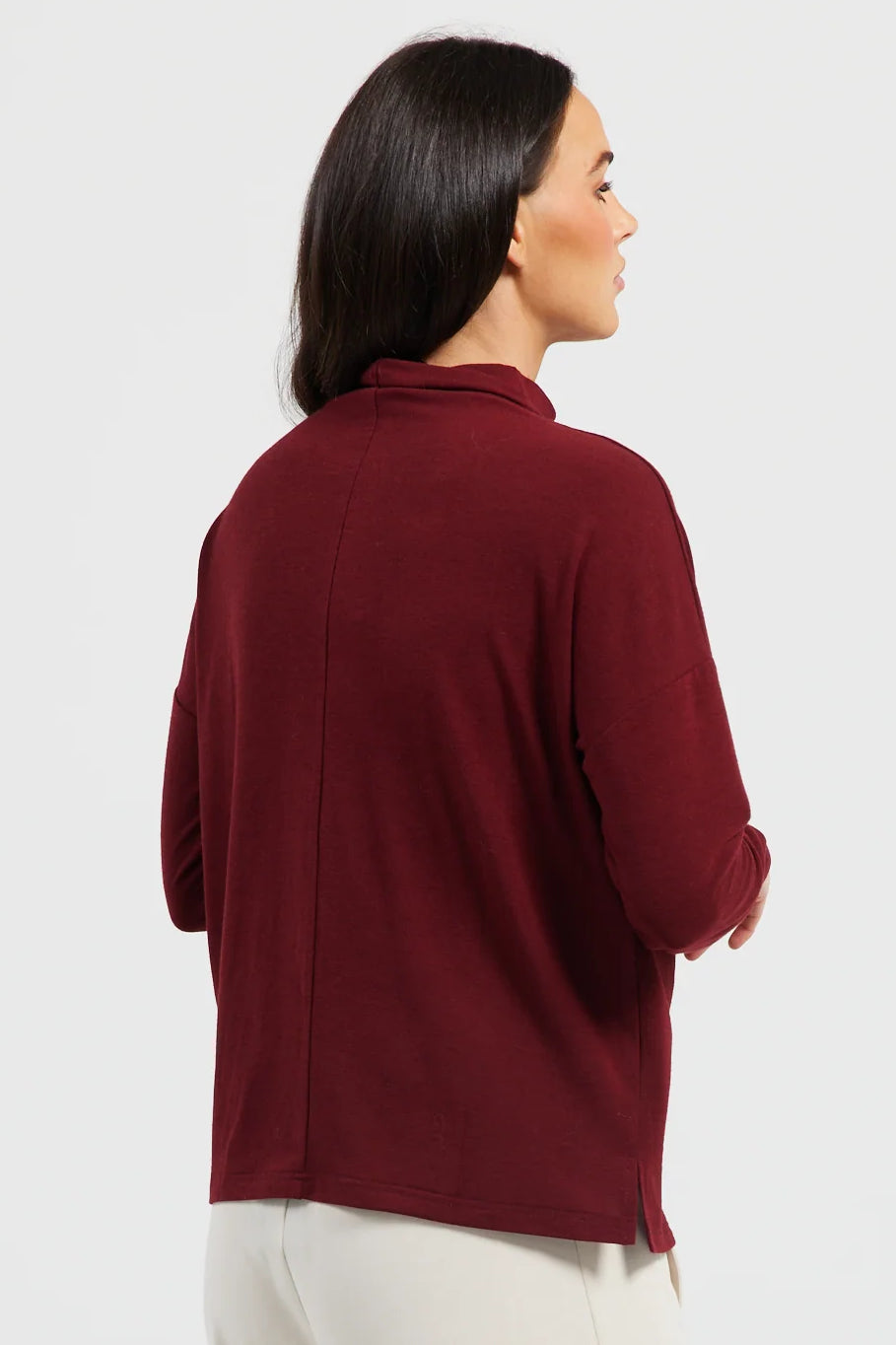 Mayflower Long Sleeve Tee in Berry Jersey Mayflower Long Sleeve Tee in Berry Jersey