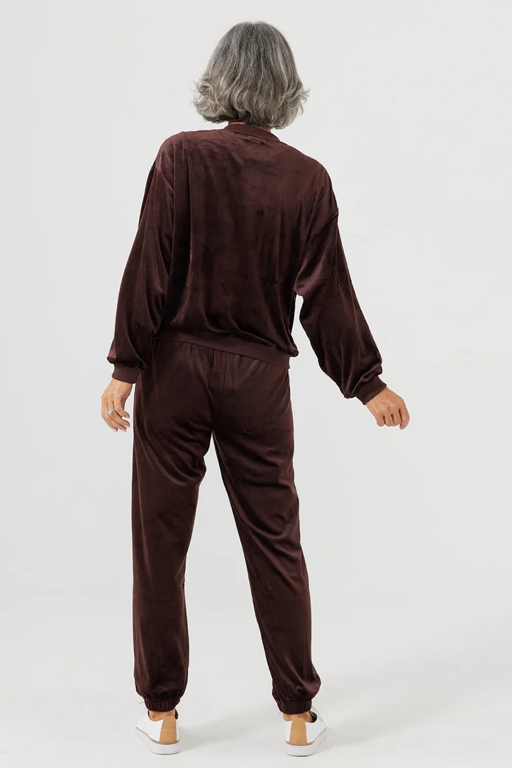 Liza Bomber in Choc Velvet Liza Bomber in Choc Velvet