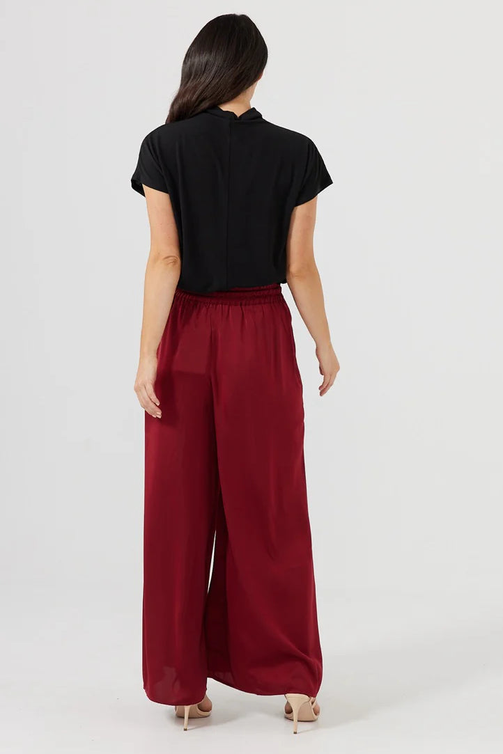 Liza Pants in Cabernet Satin Liza Pants in Cabernet Satin