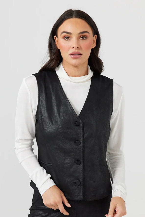Fifth Avenue Vest in Black Wash Fifth Avenue Vest in Black Wash