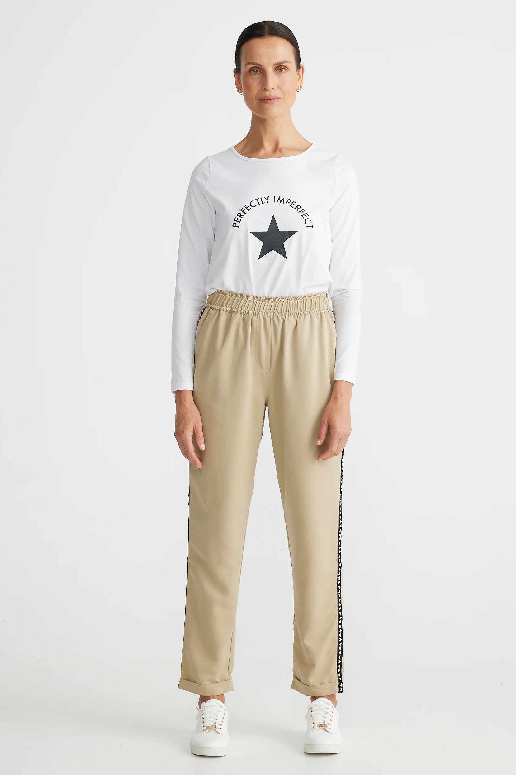 Miles Away Star Pant in Taupe Miles Away Star Pant in Taupe