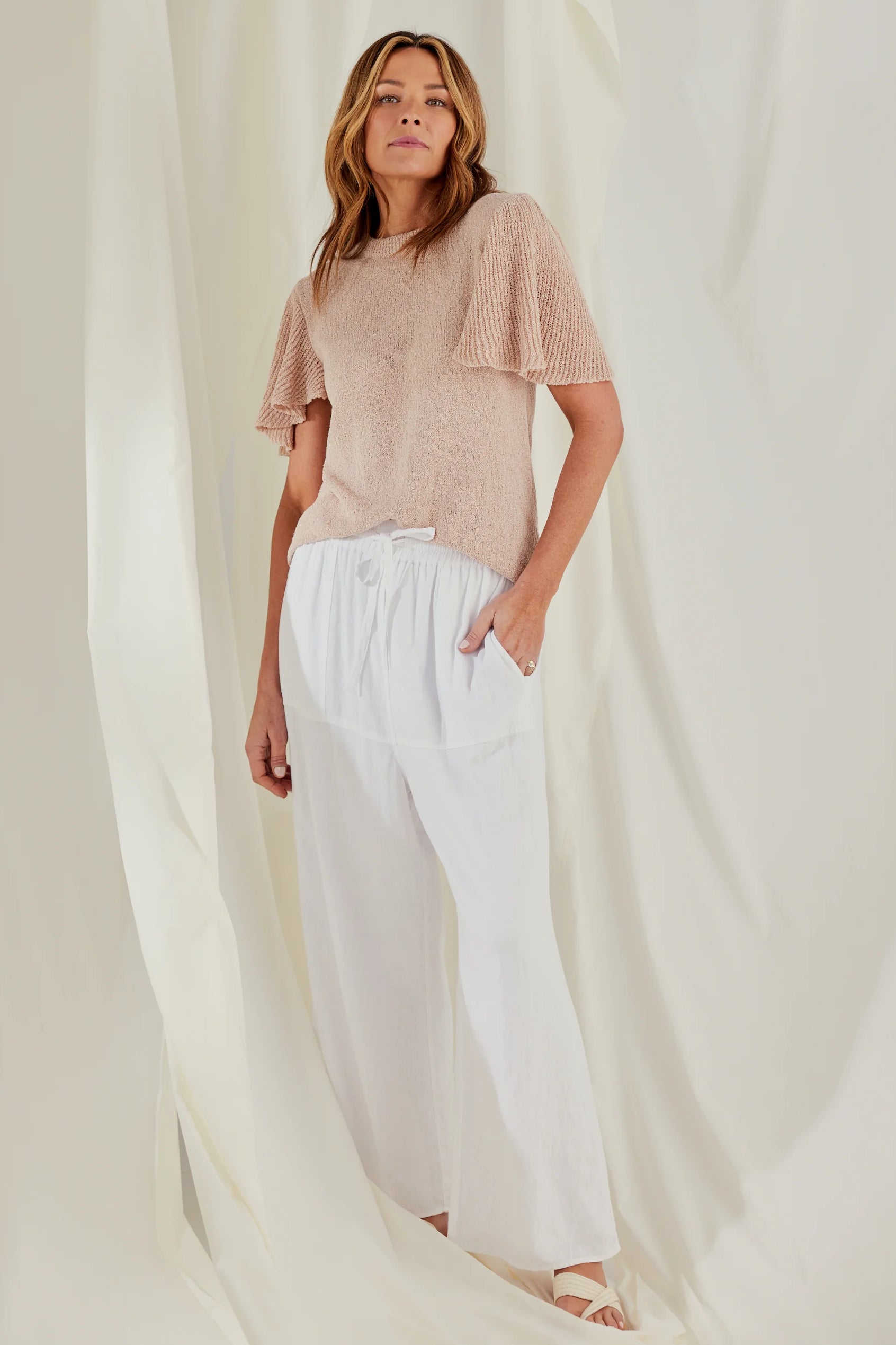 Manderly Knit Top in Oat Marle Manderly Knit Top in Oat Marle
