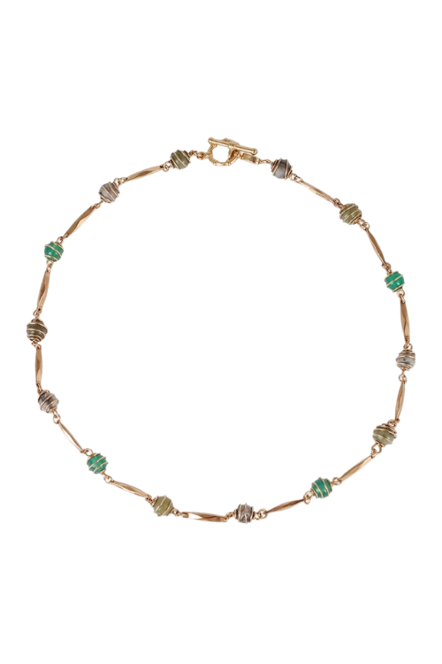 Collier Perla in Aventurine & Grey Agate Collier Perla in Aventurine & Grey Agate