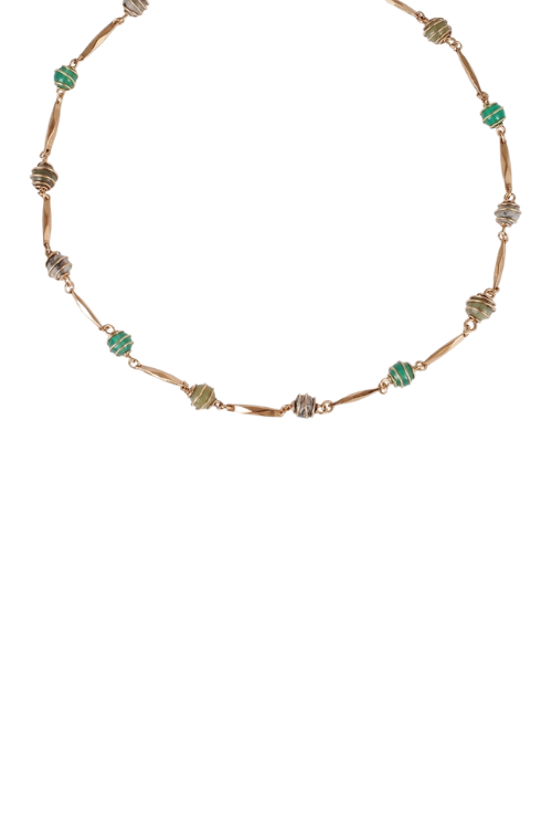 Collier Perla in Aventurine & Grey Agate Collier Perla in Aventurine & Grey Agate