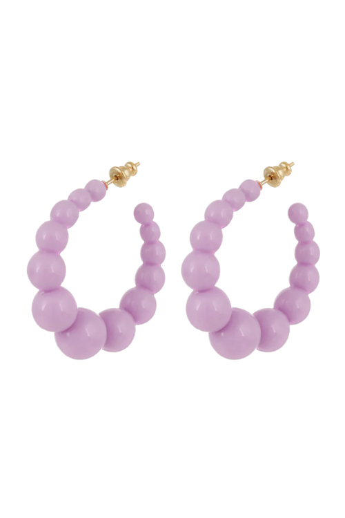 Creole Andy Acetate Hoop Earrings in Yellow Creole Andy Acetate Hoop Earrings in Yellow